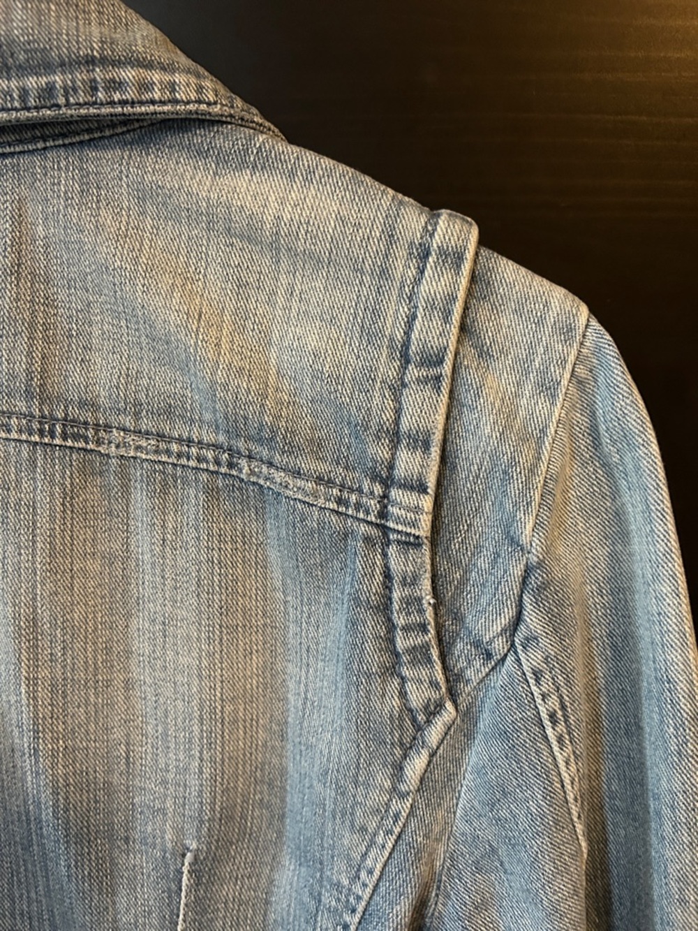 Light Wash Denim Moto Jacket - Picture 5 of 12